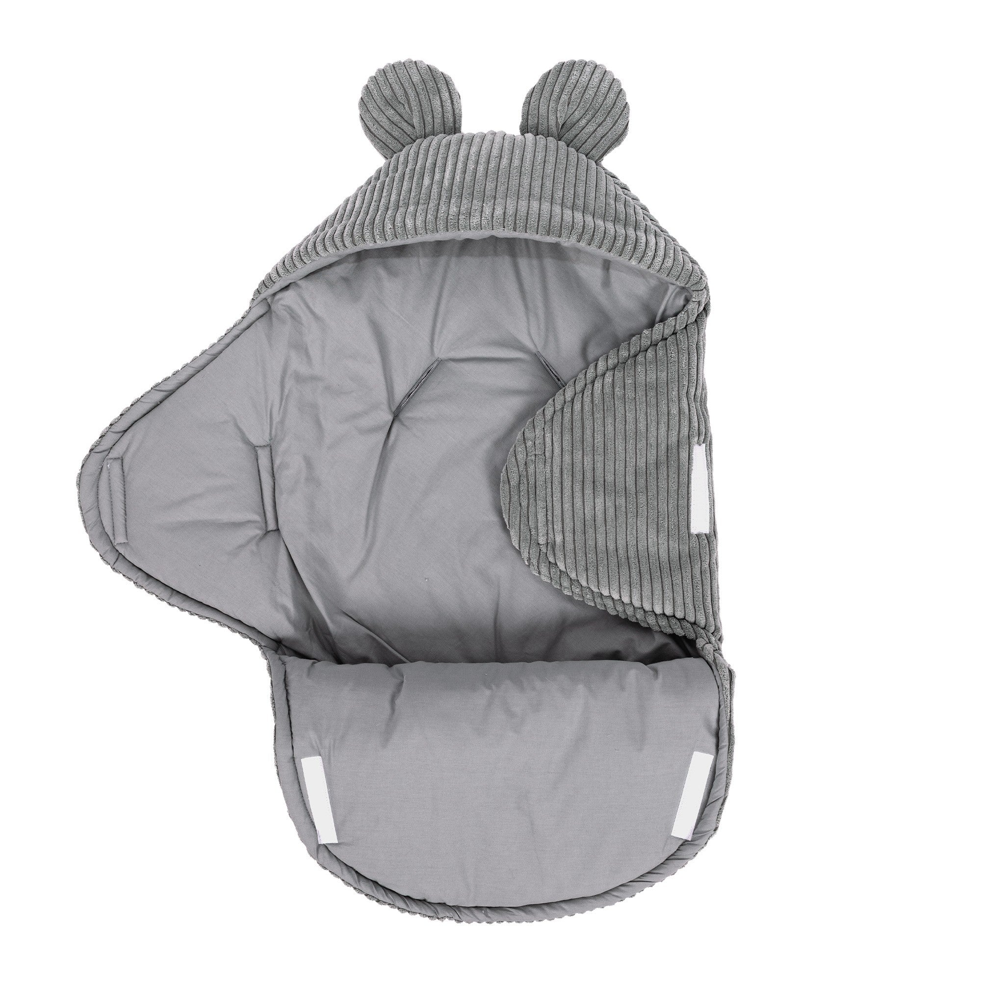 Baby Swaddle with Bear Ears – Grey