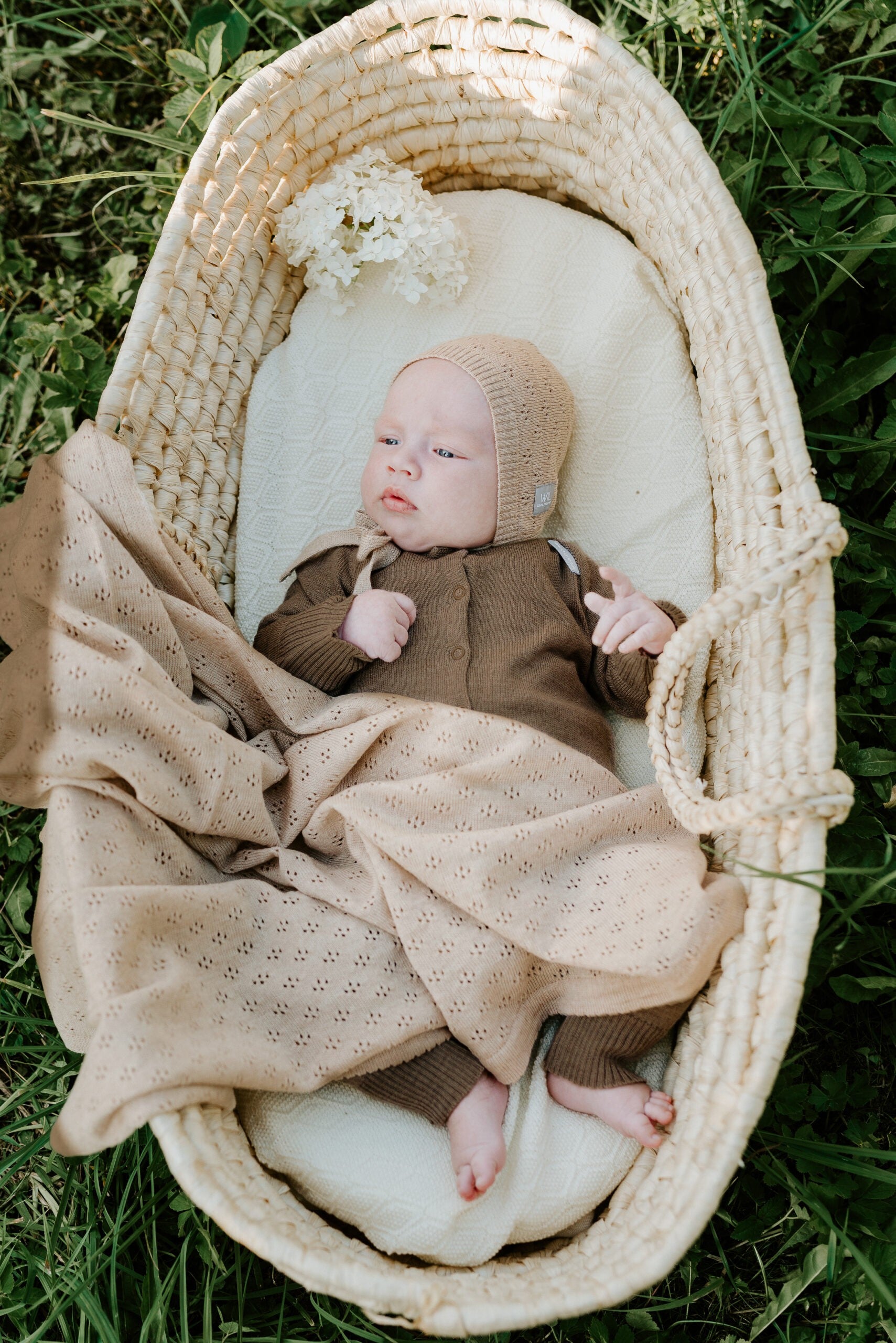 Merino wool baby blanket LOVE
